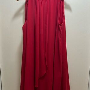 Elegant Red Sleeveless Dress